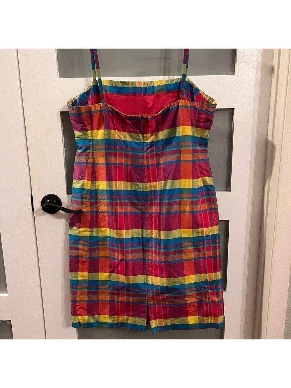 𝅺lauren RALPH LAUREN stripped silk shift dress. Size 8 - Picture 2 of 5